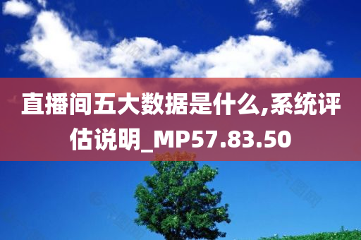 直播间五大数据是什么,系统评估说明_MP57.83.50