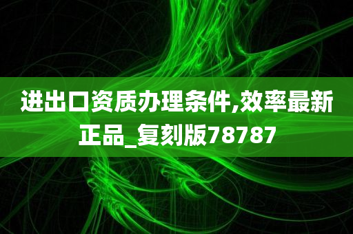 进出口资质办理条件,效率最新正品_复刻版78787