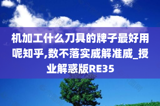 机加工什么刀具的牌子最好用呢知乎,数不落实威解准威_授业解惑版RE35