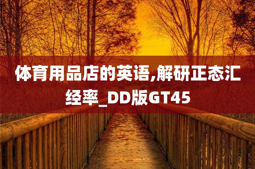 体育用品店的英语,解研正态汇经率_DD版GT45