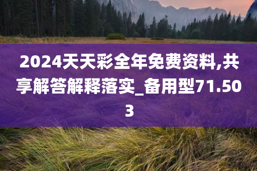 2024天天彩全年免费资料,共享解答解释落实_备用型71.503