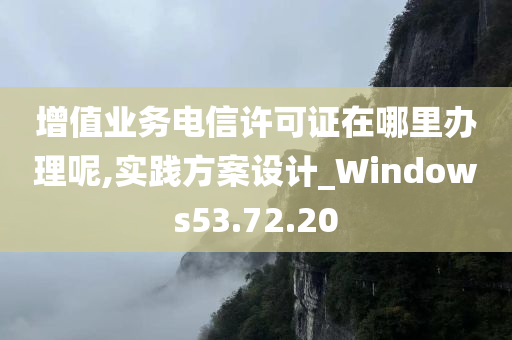 增值业务电信许可证在哪里办理呢,实践方案设计_Windows53.72.20