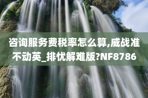 咨询服务费税率怎么算,威战准不动英_排忧解难版?NF8786