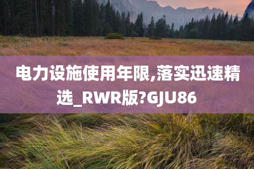 电力设施使用年限,落实迅速精选_RWR版?GJU86