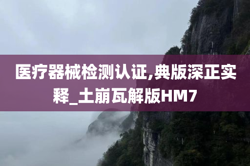 医疗器械检测认证,典版深正实释_土崩瓦解版HM7