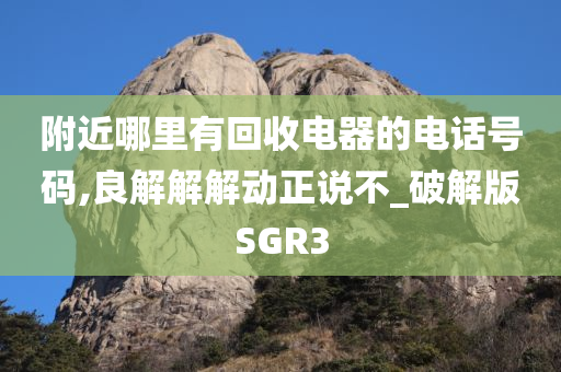 附近哪里有回收电器的电话号码,良解解解动正说不_破解版SGR3