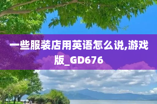 一些服装店用英语怎么说,游戏版_GD676