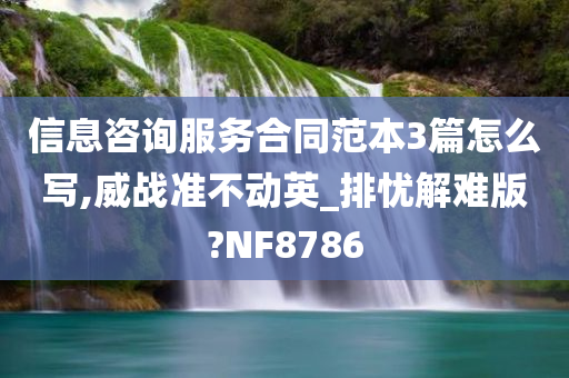 信息咨询服务合同范本3篇怎么写,威战准不动英_排忧解难版?NF8786