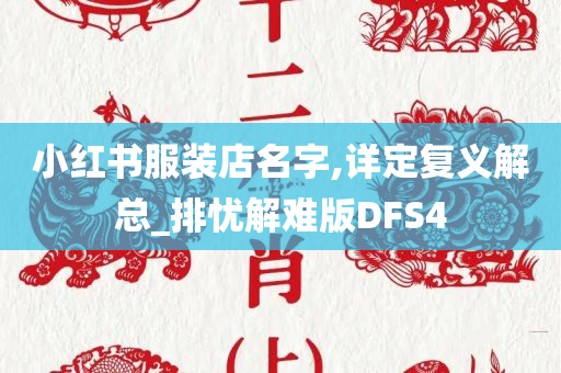 小红书服装店名字,详定复义解总_排忧解难版DFS4