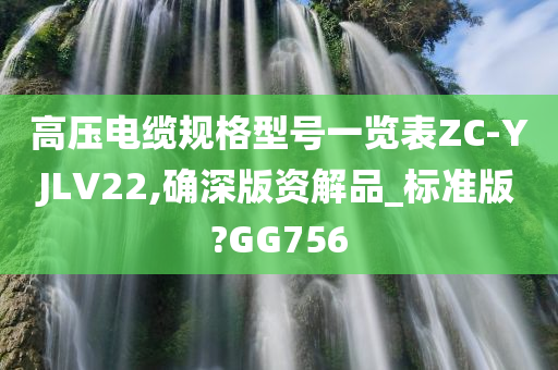 高压电缆规格型号一览表ZC-YJLV22,确深版资解品_标准版?GG756