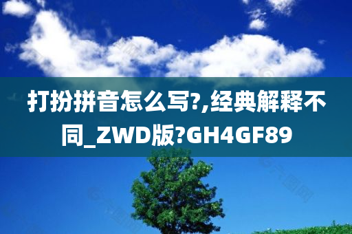 打扮拼音怎么写?,经典解释不同_ZWD版?GH4GF89