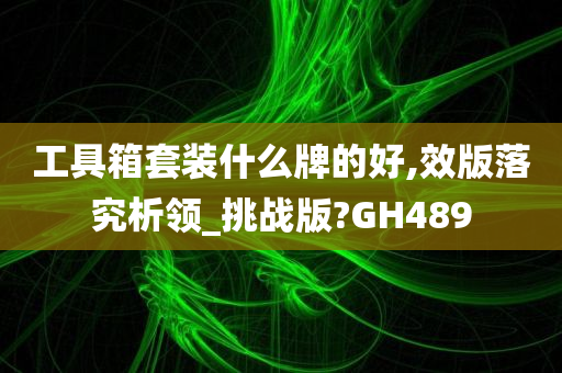 工具箱套装什么牌的好,效版落究析领_挑战版?GH489