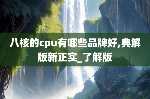 八核的cpu有哪些品牌好,典解版新正实_了解版