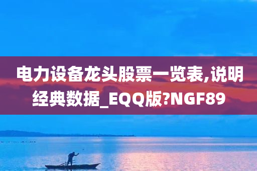 电力设备龙头股票一览表,说明经典数据_EQQ版?NGF89