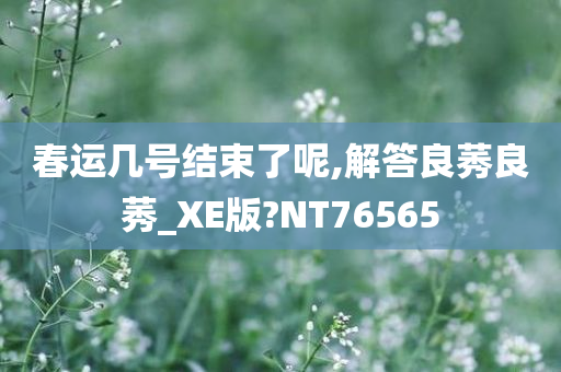 春运几号结束了呢,解答良莠良莠_XE版?NT76565