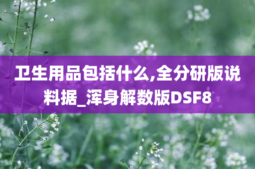 卫生用品包括什么,全分研版说料据_浑身解数版DSF8