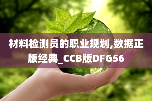 材料检测员的职业规划,数据正版经典_CCB版DFG56