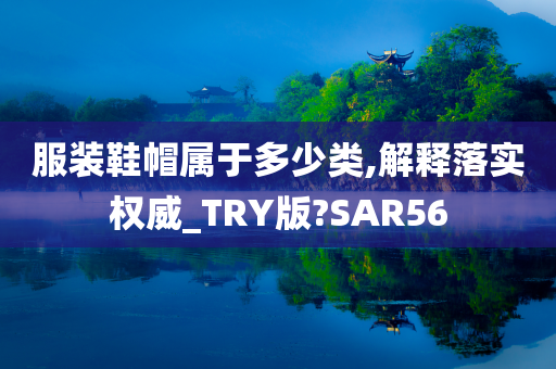 服装鞋帽属于多少类,解释落实权威_TRY版?SAR56