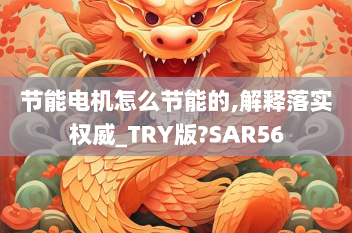 节能电机怎么节能的,解释落实权威_TRY版?SAR56