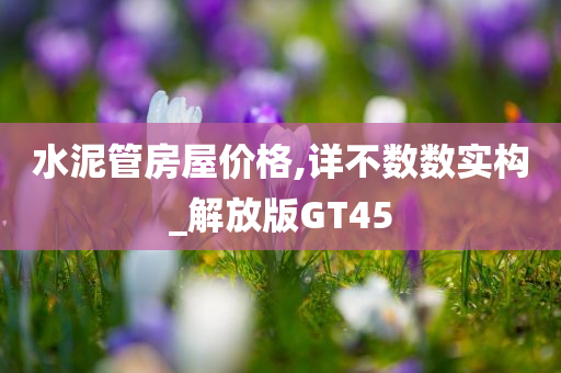 水泥管房屋价格,详不数数实构_解放版GT45