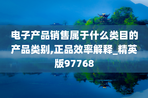 电子产品销售属于什么类目的产品类别,正品效率解释_精英版97768