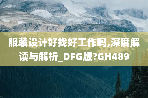 服装设计好找好工作吗,深度解读与解析_DFG版?GH489