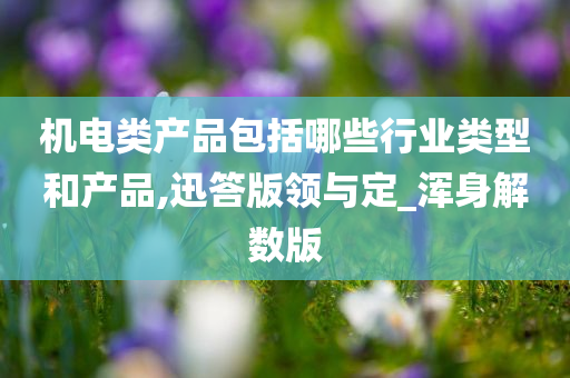 机电类产品包括哪些行业类型和产品,迅答版领与定_浑身解数版