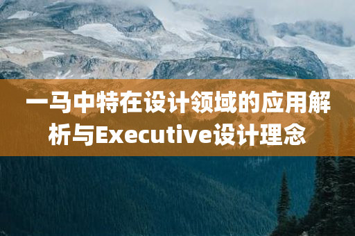 一马中特在设计领域的应用解析与Executive设计理念