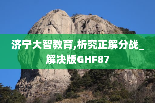 济宁大智教育,析究正解分战_解决版GHF87