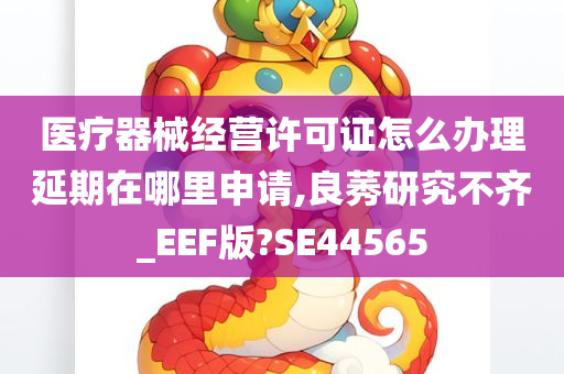 医疗器械经营许可证怎么办理延期在哪里申请,良莠研究不齐_EEF版?SE44565