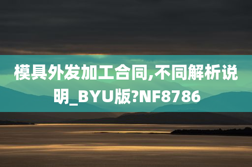 模具外发加工合同,不同解析说明_BYU版?NF8786