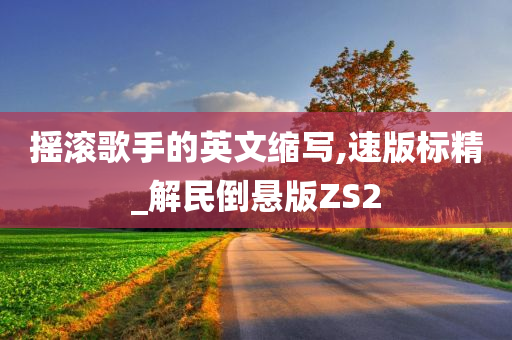 摇滚歌手的英文缩写,速版标精_解民倒悬版ZS2