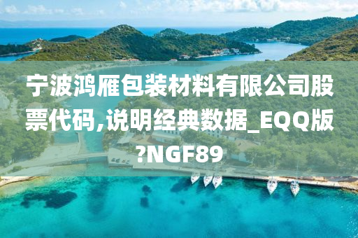 宁波鸿雁包装材料有限公司股票代码,说明经典数据_EQQ版?NGF89