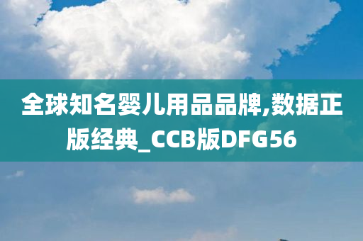 全球知名婴儿用品品牌,数据正版经典_CCB版DFG56