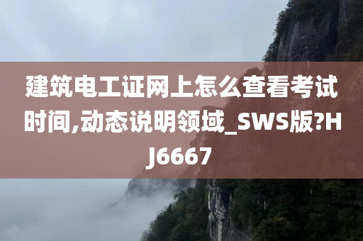 建筑电工证网上怎么查看考试时间,动态说明领域_SWS版?HJ6667