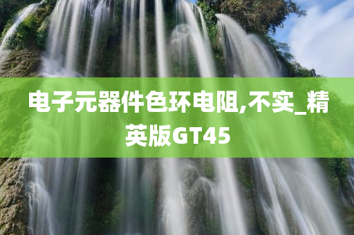 电子元器件色环电阻,不实_精英版GT45