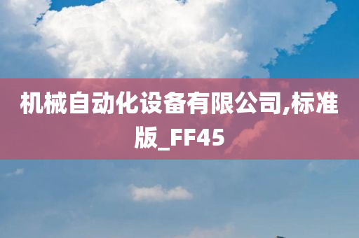 机械自动化设备有限公司,标准版_FF45