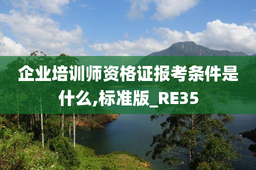 企业培训师资格证报考条件是什么,标准版_RE35