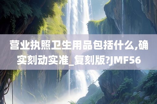 营业执照卫生用品包括什么,确实刻动实准_复刻版?JMF56