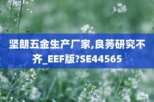 坚朗五金生产厂家,良莠研究不齐_EEF版?SE44565