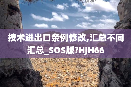 技术进出口条例修改,汇总不同汇总_SOS版?HJH66