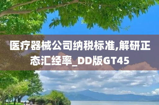 医疗器械公司纳税标准,解研正态汇经率_DD版GT45