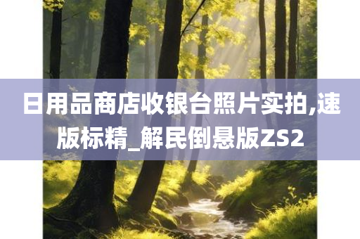 日用品商店收银台照片实拍,速版标精_解民倒悬版ZS2