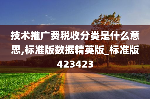 技术推广费税收分类是什么意思,标准版数据精英版_标准版423423