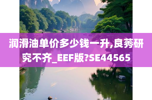 润滑油单价多少钱一升,良莠研究不齐_EEF版?SE44565