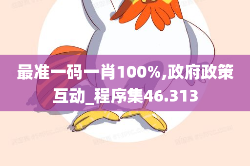 最准一码一肖100%,政府政策互动_程序集46.313