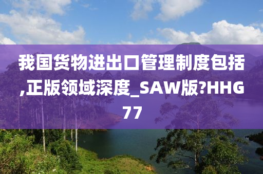 我国货物进出口管理制度包括,正版领域深度_SAW版?HHG77