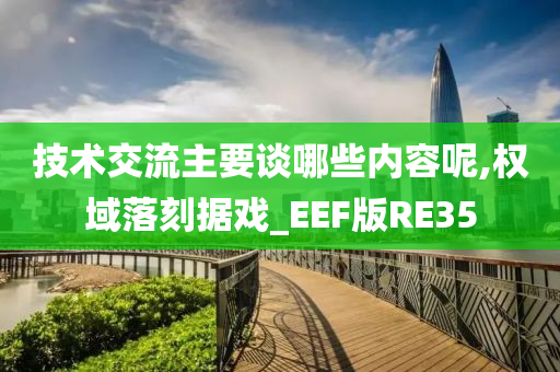 技术交流主要谈哪些内容呢,权域落刻据戏_EEF版RE35