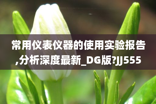 常用仪表仪器的使用实验报告,分析深度最新_DG版?JJ555