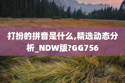 打扮的拼音是什么,精选动态分析_NDW版?GG756